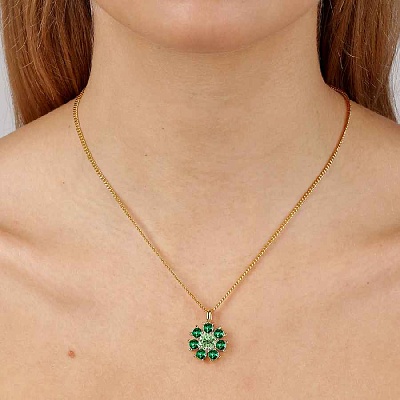 Колье DELISE SG EMERALD GREEN  Dyrberg Kern  450103 