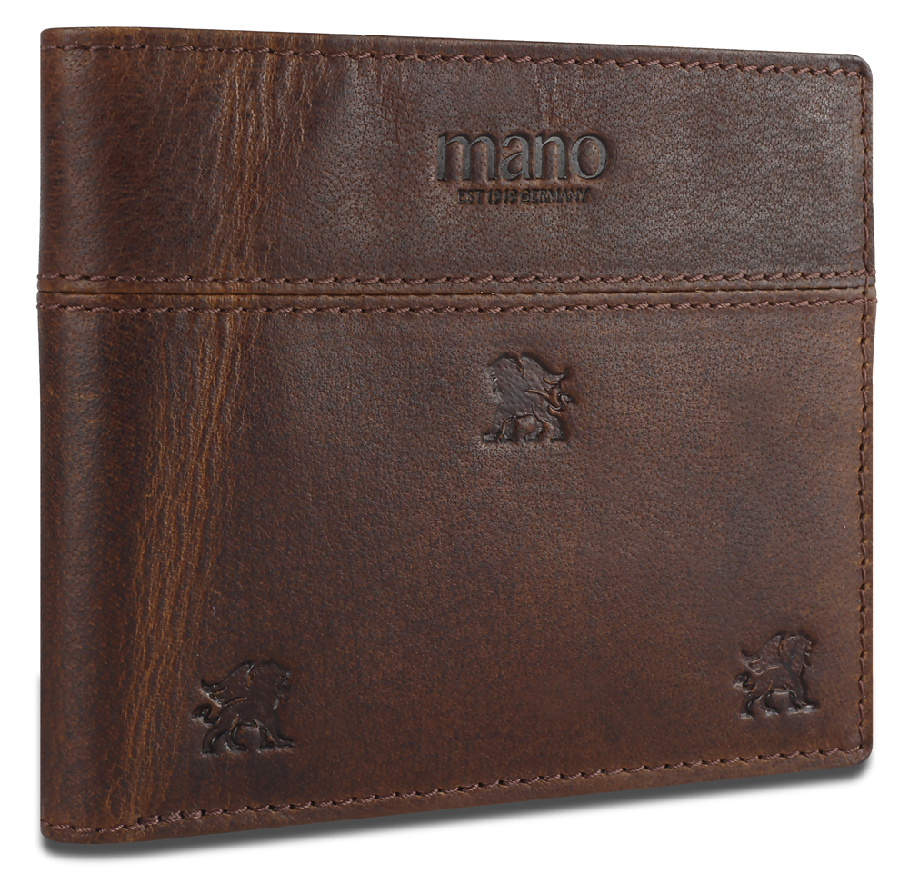 MANO 1919 Бумажник Mano "Don Leon", натуральная кожа в коричневом цвете, 12 х 9,5 см Арт.: M191920341