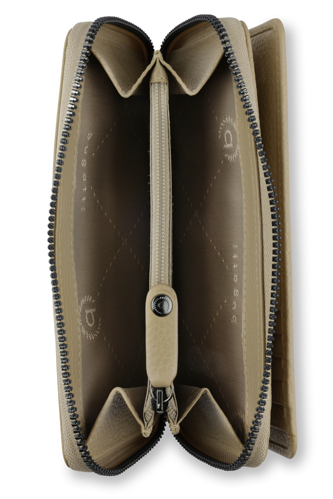 Bugatti Кошелёк женский BUGATTI Elsa, с защитой RFID, песочного цвета, воловья кожа/полиэстер, 15,5х3х9,5 см Арт.: 49462554