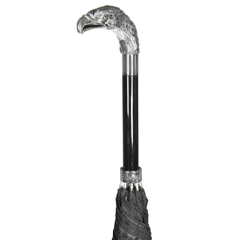 Pasotti Зонт-трость Eagle Silver StripesS Black Арт.: product-497