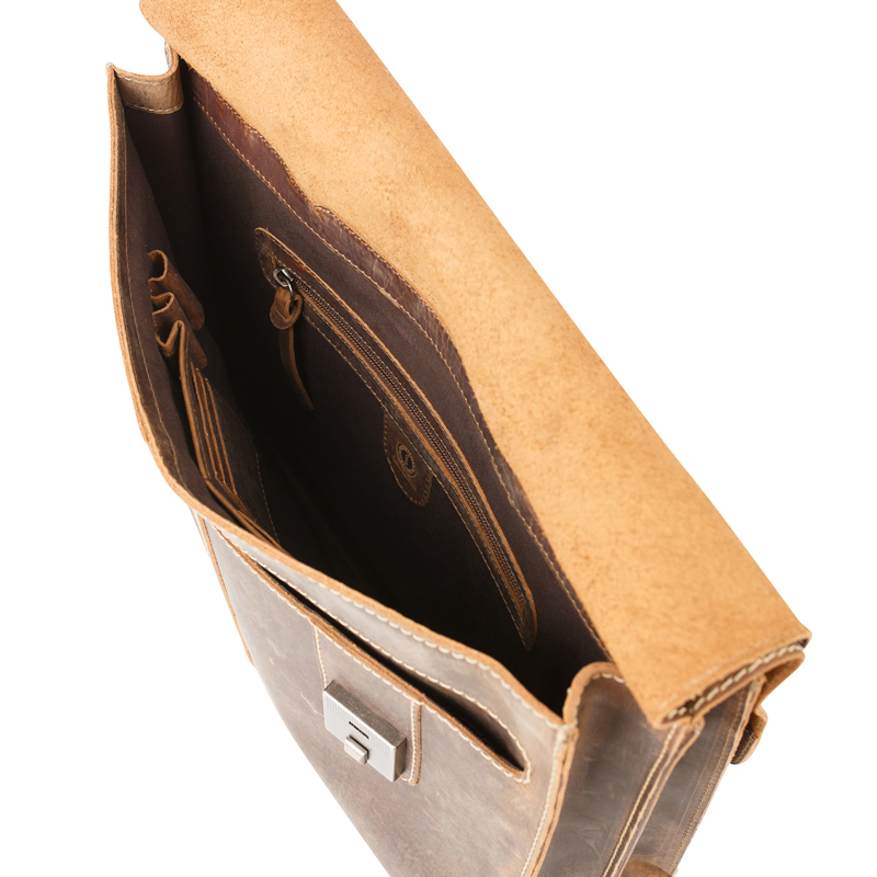 Klondike 1896 Портфель KLONDIKE Native, натуральная кожа в коричневом цвете, 40 х 11 х 31 см Арт.: KD1131-03