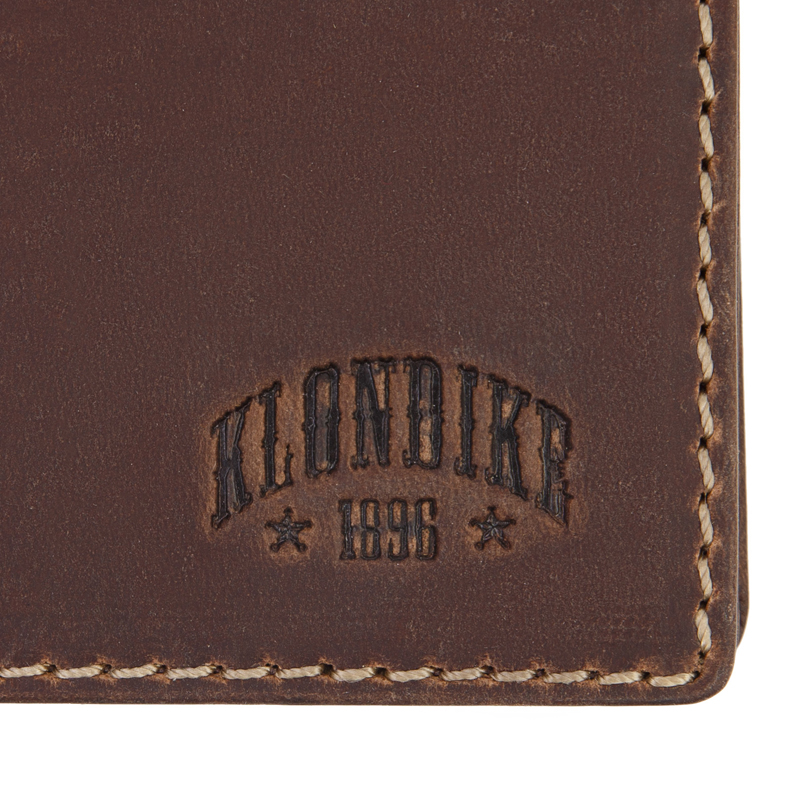 Klondike 1896 Бумажник KLONDIKE Yukon, натуральная кожа в коричневом цвете, 10,5 х 2,5 х 9 см Арт.: KD1116-03
