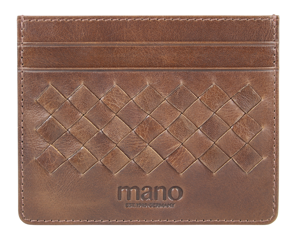 MANO 1919 Портмоне для кредитных карт Mano "Don Luca", натуральная кожа в коньячном цвете, 10,3 х 8,3 см Арт.: M191945002