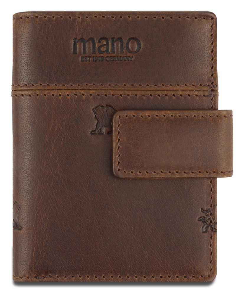MANO 1919 Портмоне Mano "Don Leon", натуральная кожа в коричневом цвете, 7,5 х 10,2 см Арт.: M191920141
