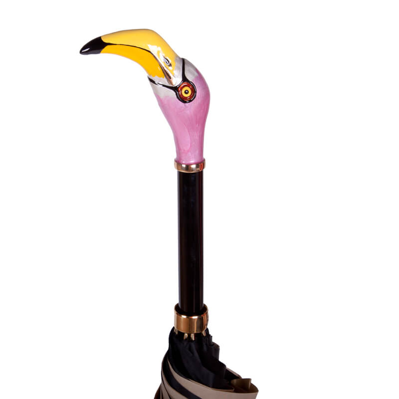 Pasotti Зонт-трость Nero Georgin Rosa Flamingo Арт.: product-695
