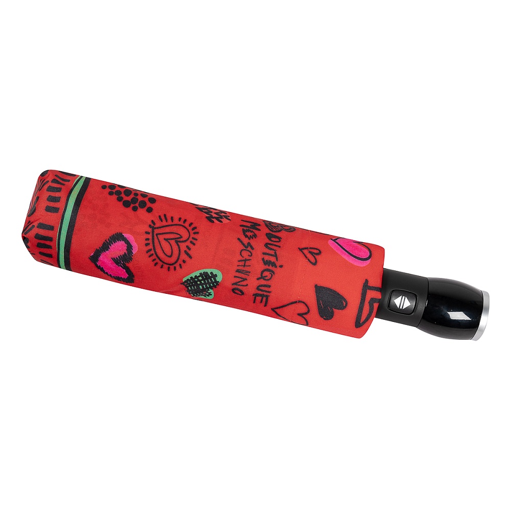 Moschino Зонт складной Scribble Hearts Red Арт.: product-3272