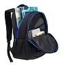 Рюкзак TORBER CLASS X, черный с синей вставкой, полиэстер 900D, 45 x 32 x 16 см Арт.: T5220-22-BLK-BLU