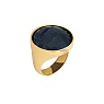 Кольцо pearl black agate 16.5 мм Арт.: K1155.4/16.5 BW/G