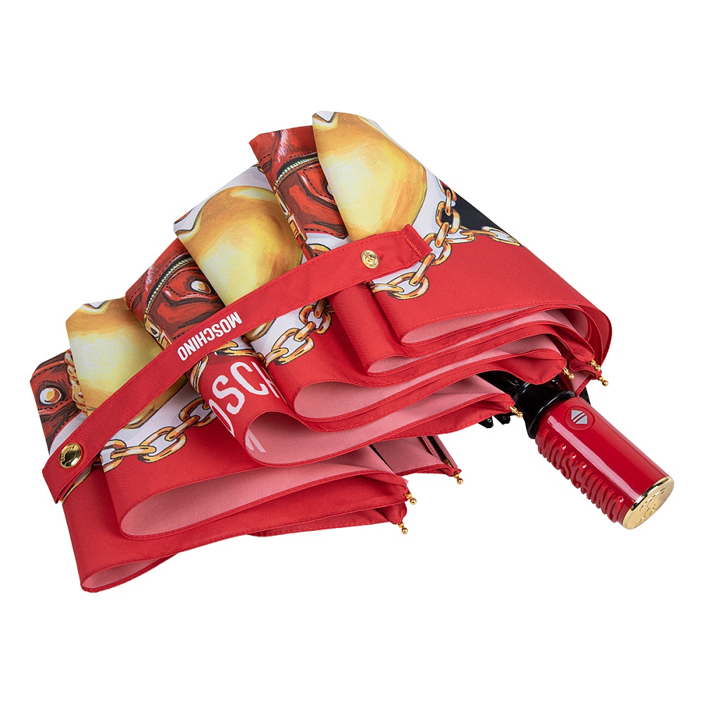 Moschino Зонт складной Biker Hearts Red Арт.: product-3405