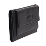 Мини-бумажник KLONDIKE Claim, натуральная кожа в черном цвете, 10,5 х 2 х 7,5 см Арт.: KD1108-01