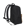 Рюкзак TORBER GRAFFI, черный с карманом коричневого цвета, полиэстер меланж, 42 х 29 x 19 см Арт.: T8965-BLK-BRW