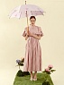 L908-3211 PalePinkKensington (Звезда розовая) Зонт женский трость Fulton Арт.: L908-3211 PalePinkKensington