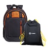 Рюкзак TORBER CLASS X, черный с оранжевой вставкой, 45 x 32 x 16см+Мешок для сменной обуви в подарок Арт.: T5220-22-BLK-RED-M