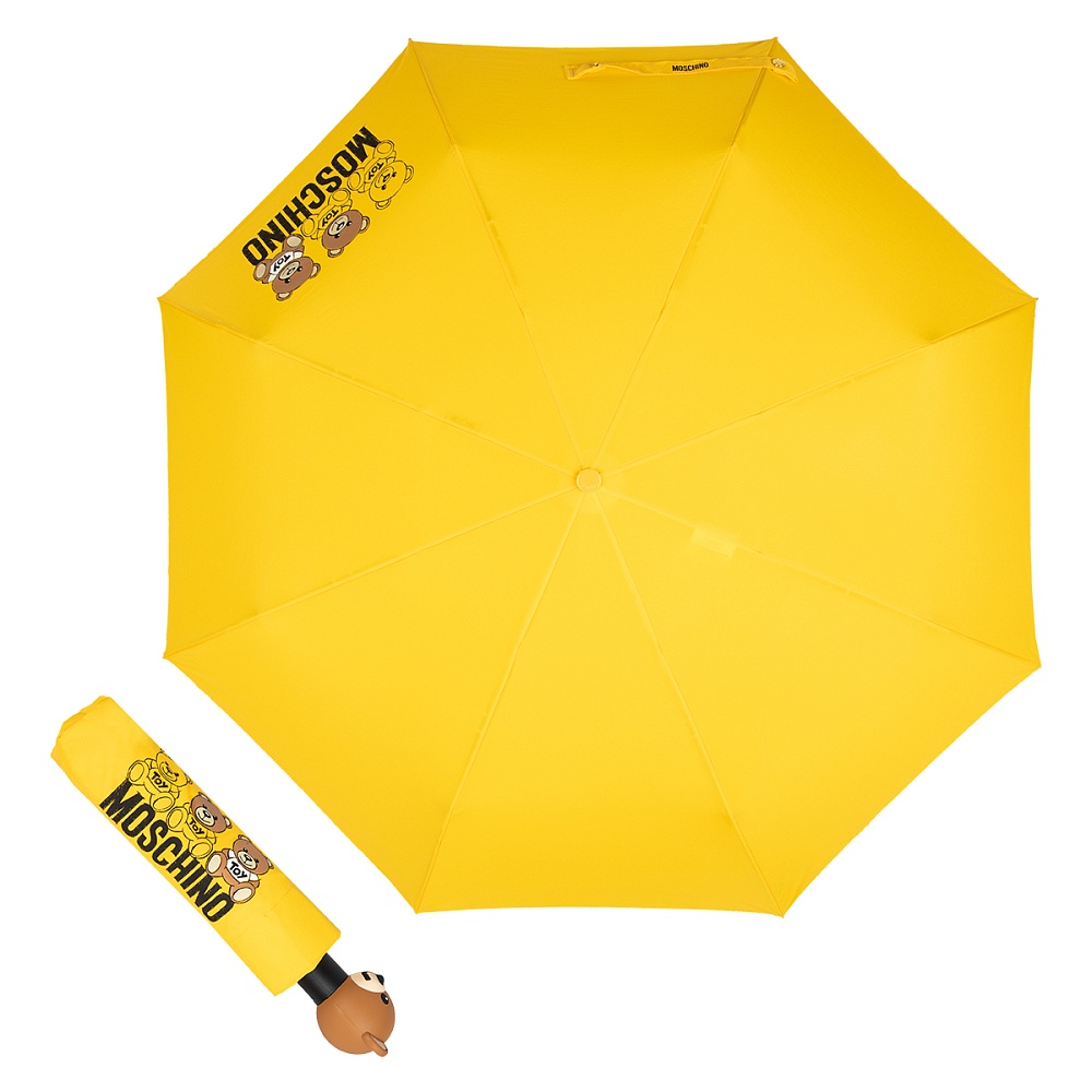 Moschino Зонт складной Moschino 8061-OCU Scribble bear Yellow Арт.: product-3516
