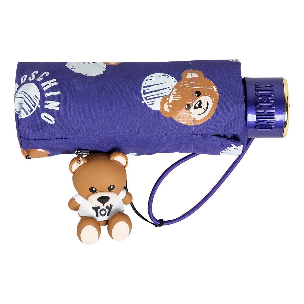 Moschino Зонт складной Pois and Bears Violet Арт.: product-3527
